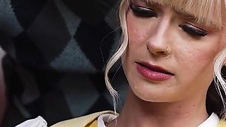 Desperate Student Katee V Earns Her Scholarship the Hard Way on Counselor's Desk