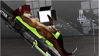 Squirts And Cums On Fucking Machine - Second Life Yiff