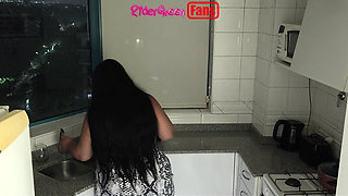Sexy Stepmom in Kitchen