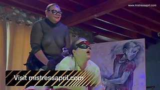 German Mistress April Dominates Pervert Slave - Hardcore BDSM Anal Fucking & Pissing