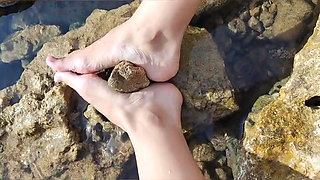 Footjob in the Sea