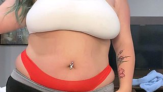 Great Big Boobs On Masturbating Redhead