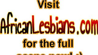 Naughty lesbians from Africa remove bikinis and start