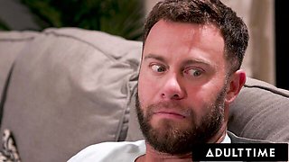 Big natural tits clip with romantic Seth Gamble from Adult Time