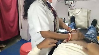 Indian Lady Doctor Hard Fuck - Big Natural Tits Nurse Blowjob & Doggy Style Sex