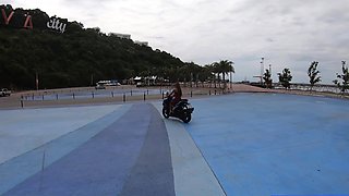 Hot ass Thai GF motobike ride and fuck