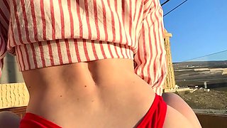 Risky public fuck with stepsister. No moaning!