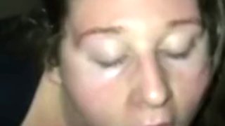 BBW with huge tits sucks black cock