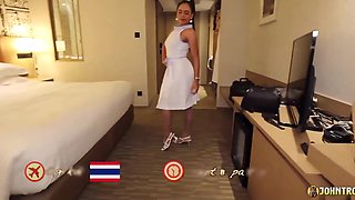 Sexy Thai Hottie Sucks John Torn's Hefty White Cock & Gets Her Asian Twat Drilled Hard In PTM Rounds