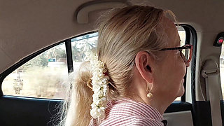 Mature Blonde Wife Enjoys Sex in Between