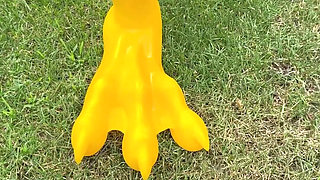 Expectation Walking on Majestic Silicone Paws. Reality Me Trying Not to Faceplant in the Grass While Filming