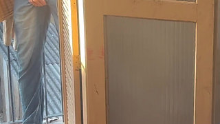 Mask Invades Tattooed Redhead: Rough Blowjob, Slap in the Face and Cum on the Face
