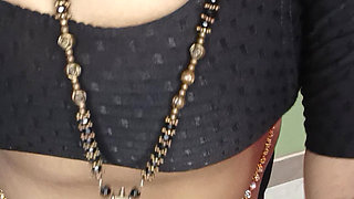 Indian BBW Bhabhi Dance and Sex Saree Blouse Clear Hindi Voice