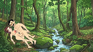 Big Boobs and Big Dick Funking Cartoon Video in Jungle Sex