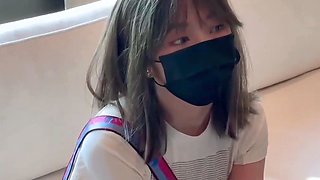 Solo girl masturbates with double dong No anal