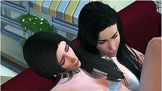 Sims 4 lesbian encounter with two fiery women