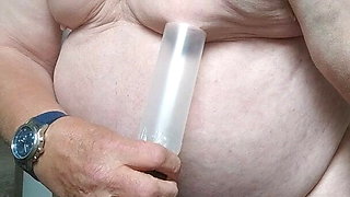 vacuuming my cock and tits