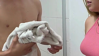 Young Blonde Is Fascinated by Her Stepbrother's Cock. She Always Asks Him to Fuck Her When Her Stepparents Leave Them Alone at