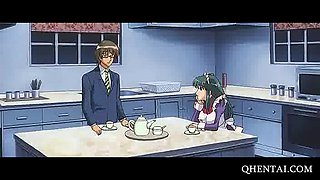 Hentai babe in glasses gets deep pounded