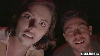 Sexy teen and her partner taken by aliens for foursome