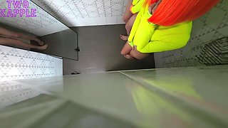 Surveillance Camera In The Shower Of A Family Of Sissies