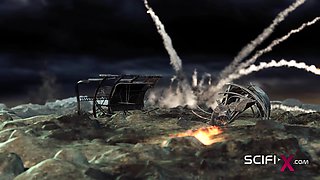 Sci-fi sex android fucks hard a sexy girl in the bunker
