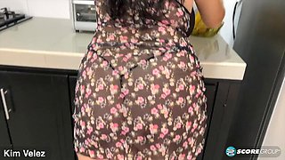 Kim Velez Big Tits Kitchen Masturbation