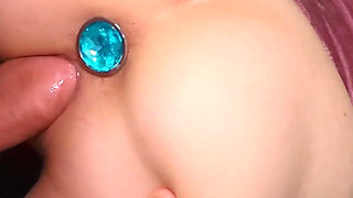 Eighteen-year-old Bitch Fucks Hard with an Anal Plug