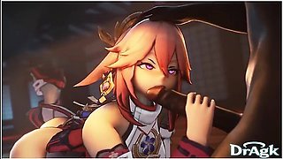 Hilichurl Genshin Animation Compilation Eula Hutao Raiden Shogun Yae Miko Hentai