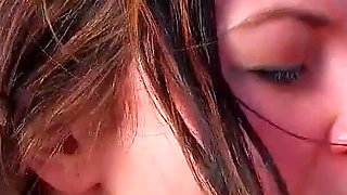 Strange guy fucks horny teens on the beach in the ass and gives cumshot