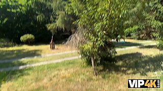 Vip4k. George Uhl fucked hard a teenage unfaithful wifey in the bushes