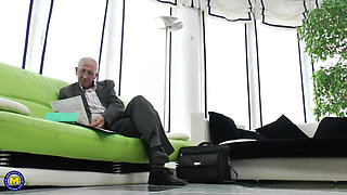 Naughty Blonde Girl Gets Fucked by a Horny Old Man