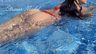 Sneeze Bikini in the Pool