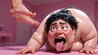 Fat Ugly Woman Degraded - Lick Beautiful Girl's