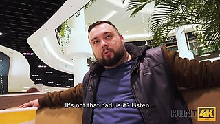HUNT4K. Hunter fucks gorgeous redhead in the public restroom