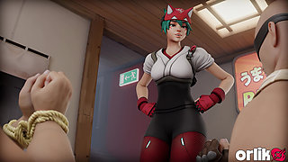 Catching Thieves Kiriko Overwatch 3D Porn
