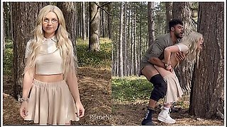 Creampie In The Forest Pounding A Cutie Until Her Legs Shake
