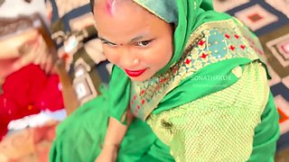 Naughty Stepbrother Shows Condom to Horny Desi Chachi & Fucks Her Hard