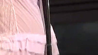 Pole Dancing Slut Spreads Dripping Pussy Wide Open