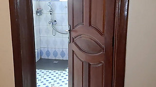 Masturbating Her Pussy in the Bathing Room