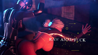 Scifi futa girls animation with toys