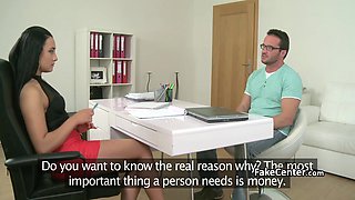 Lucky stud fucking agent on casting