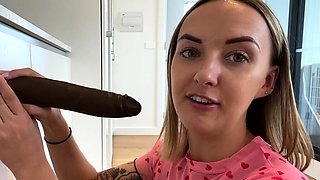 Redhead teen solo anal masturbation with sex toy
