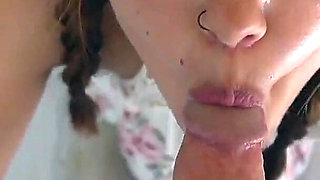 Naughty babysitter caught red-handed