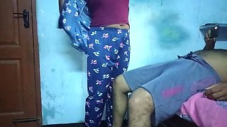 Hot Tamil Wife Saranya Massage and Ride for Husband - Hairy Mature Fun with Dirty Talk