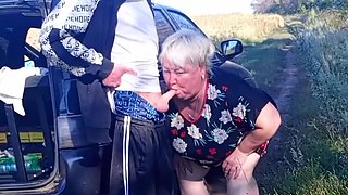 Stepmom Helps Me Pee Then Sucks My Dick in Public - Zona901 Russian MILF