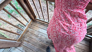 POV Redhead Shaking & Rubbing Her Ass in Dress