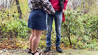 Amateur Mature Stepmom with Big Booty Fucks Stepson Outdoor - Wet Pussy & Pissing
