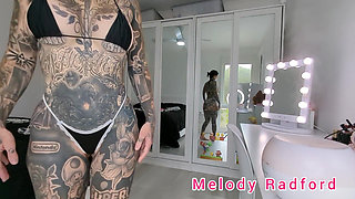 Micro Bikini and Lace G String Try on Haul Petite Goth Fitness Gym MILF Hentai Tatts Melody Radford