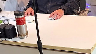 The Female Boss Asked the Employee to Get Naked and Sucked His Ass - Rimming.